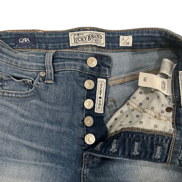 Lucky Brand Bridgette Button Fly Crop Skinny Jeans, Sz 2/26 - Picture 13 of 16